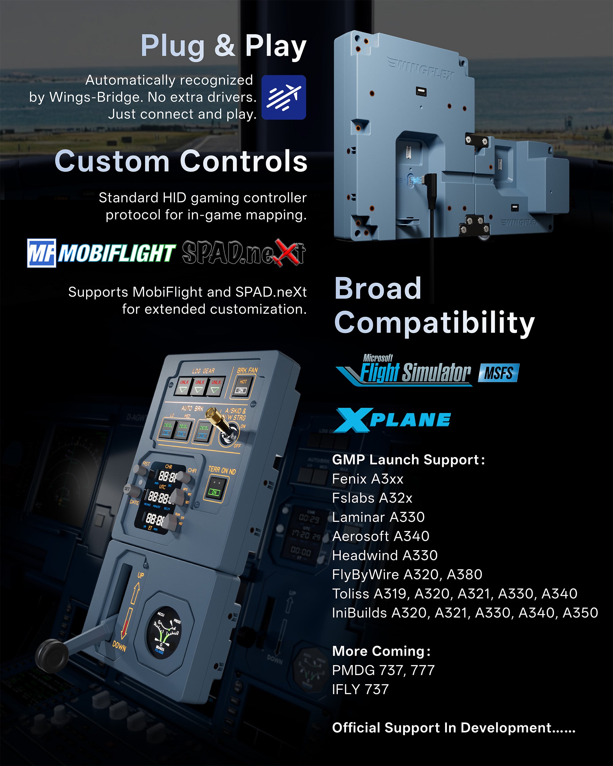 WINGFLEX GMP Gear Management Panel A320